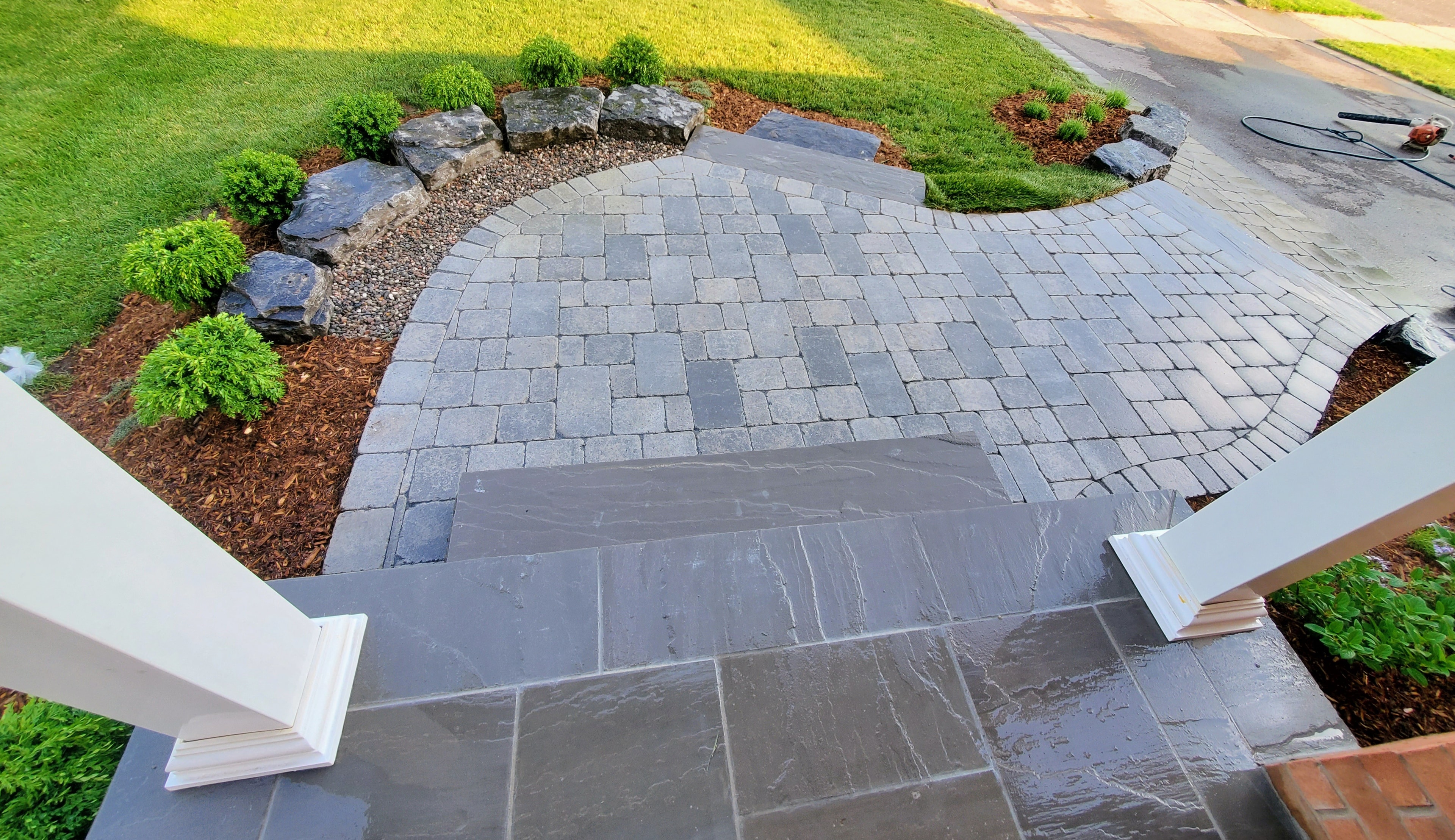 Custom Flagstone Porch