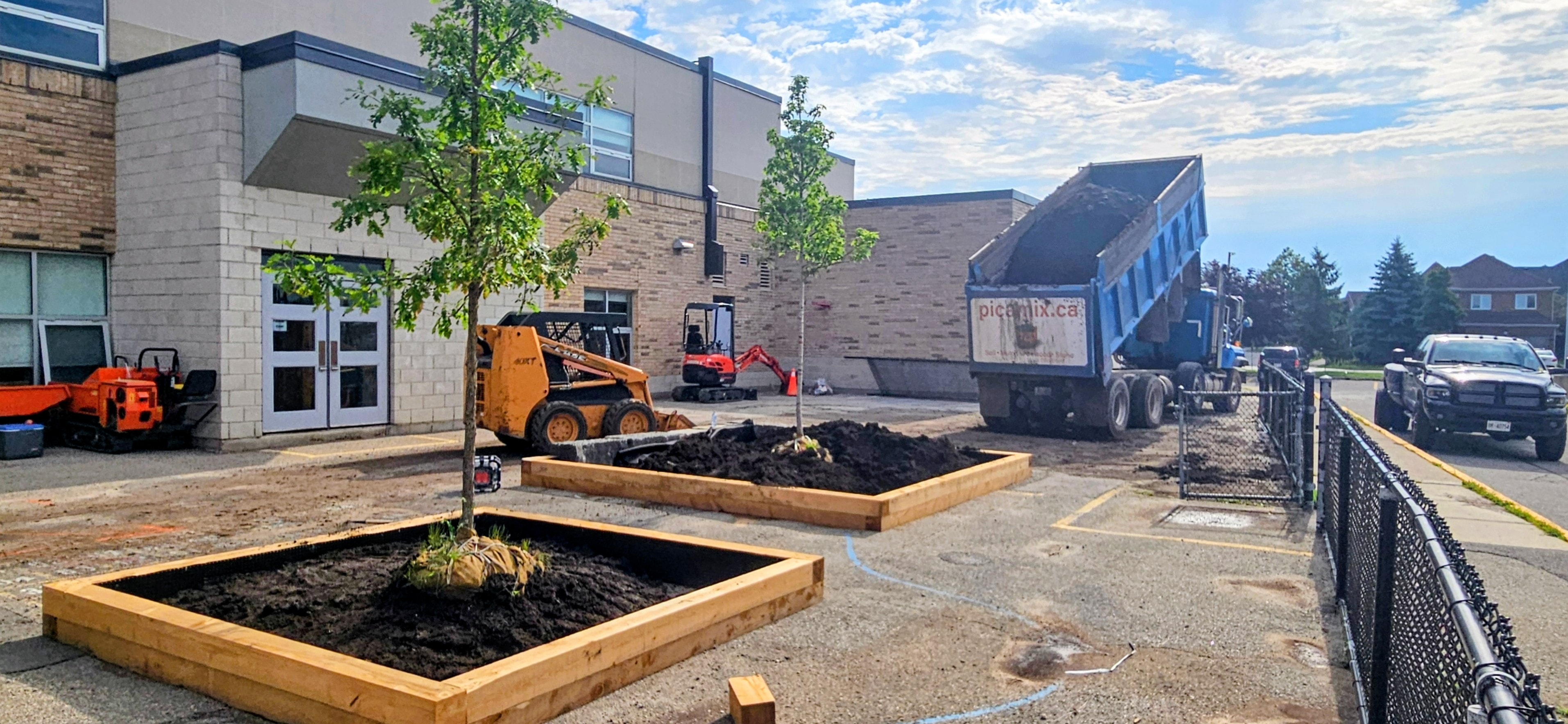 Softscaping project in Markham, ON