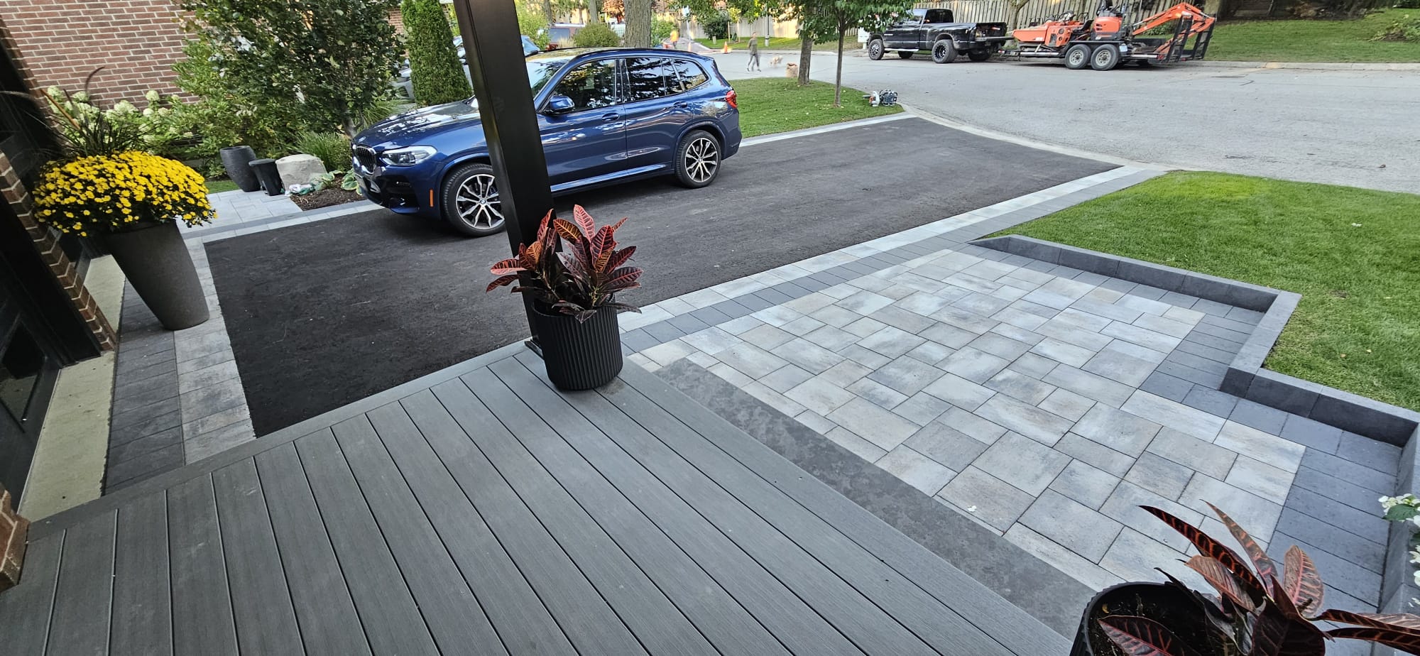 Softscaping project in Vaughan, ON