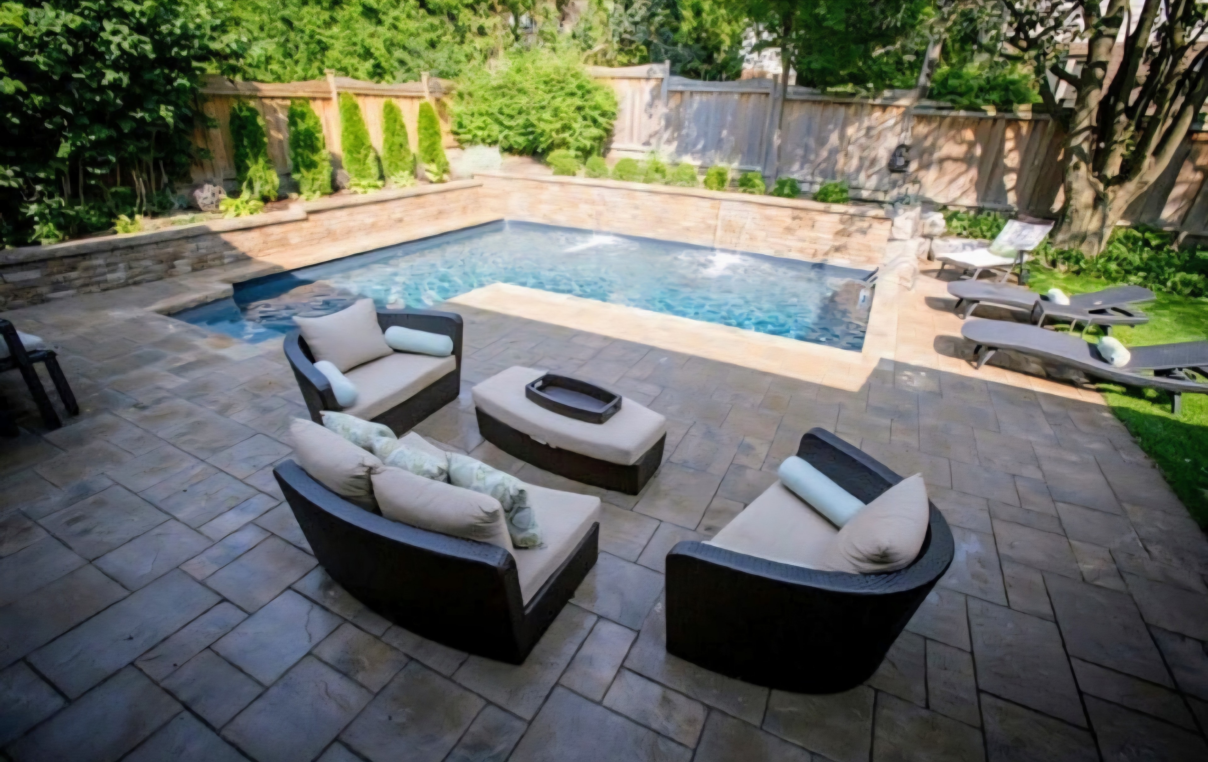 Custom Interlocking Stone Pool Deck